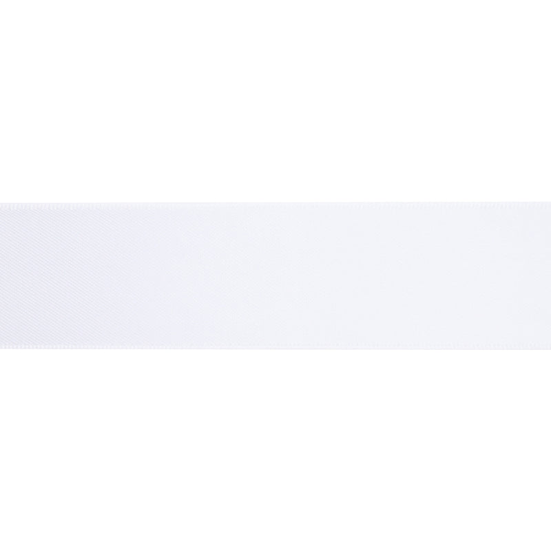 2" Double Face Satin Ribbon | White (029) | 25 Yard Roll