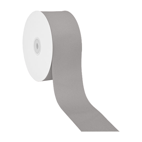 2 1/4" Textured Grosgrain Ribbon | Grey (015) | 50 Yard Roll