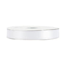 1" Double Face Satin Ribbon | White (029) | 100 Yard Roll