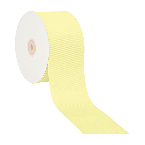 3" Textured Grosgrain Ribbon | Baby Maize (617) | 50 Yard Roll