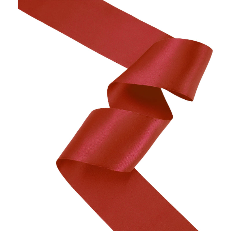 2" Double Face Satin Ribbon | Red (250) | 25 Yard Roll