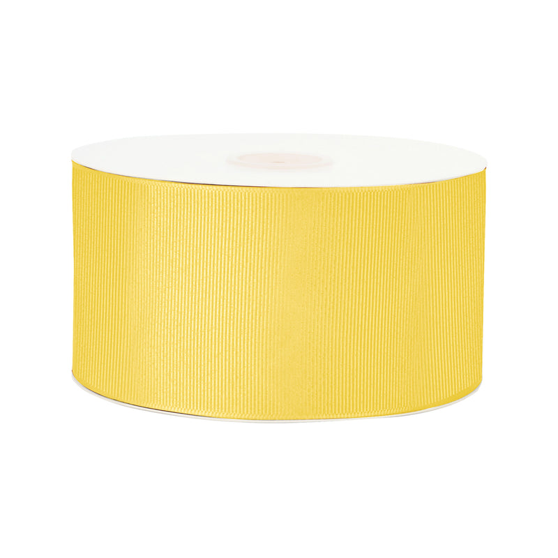 3" Textured Grosgrain Ribbon | Maize (650) | 50 Yard Roll