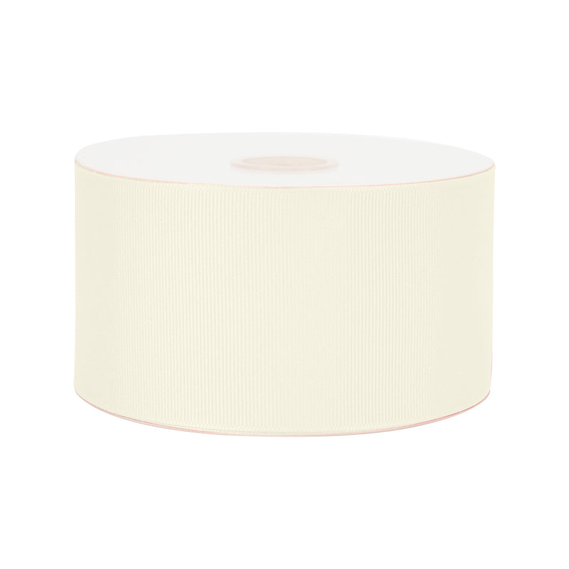 3" Textured Grosgrain Ribbon | Antique White (028) | 50 Yard Roll