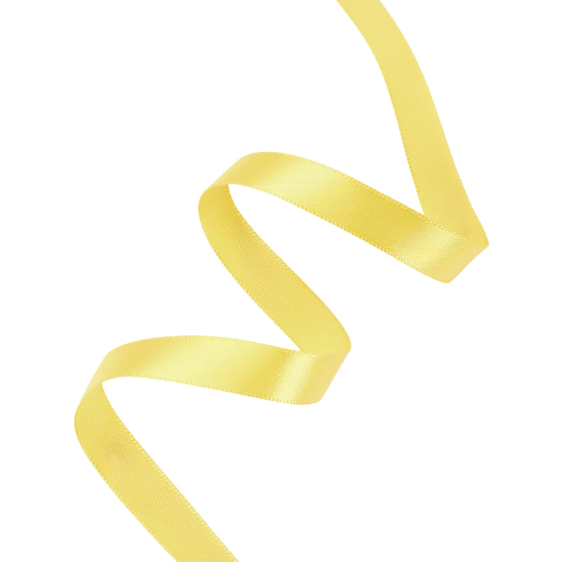 3/8" Double Face Satin Ribbon | Lemon (640) | 100 Yard Roll