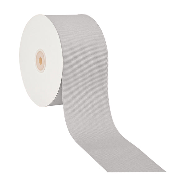 3" Textured Grosgrain Ribbon | Millenium Silver (103) | 50 Yard Roll