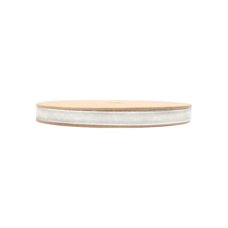3/8" Velvet Ribbon | White | 10 Yard Roll