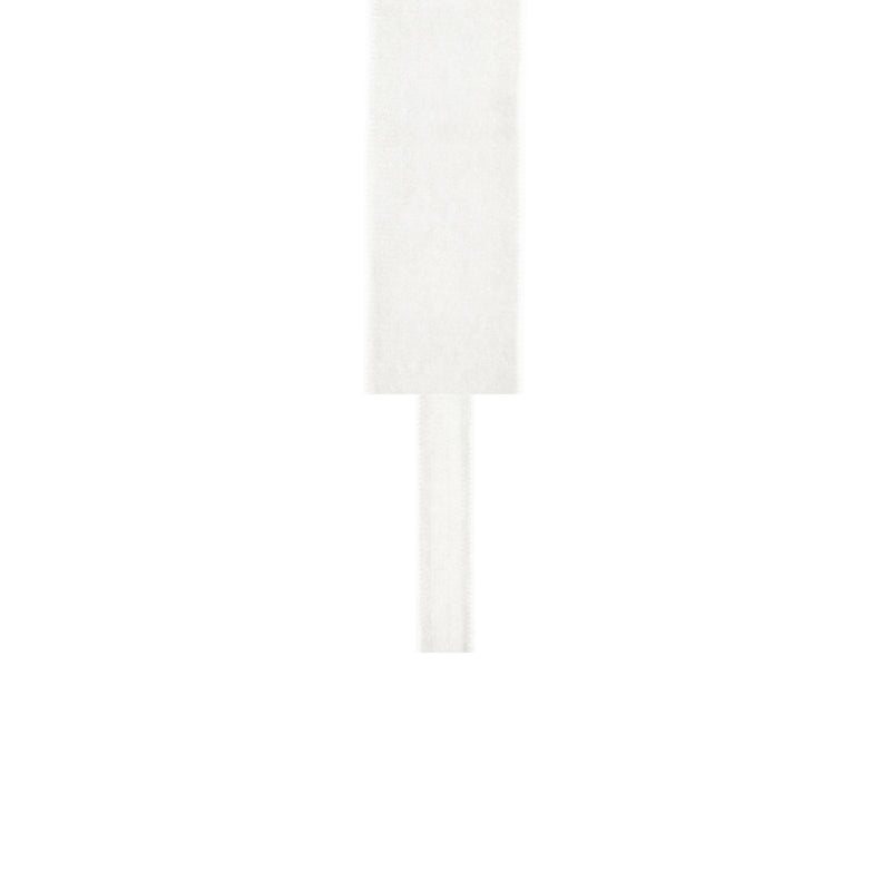 3/8" Velvet Ribbon | White | 10 Yard Roll