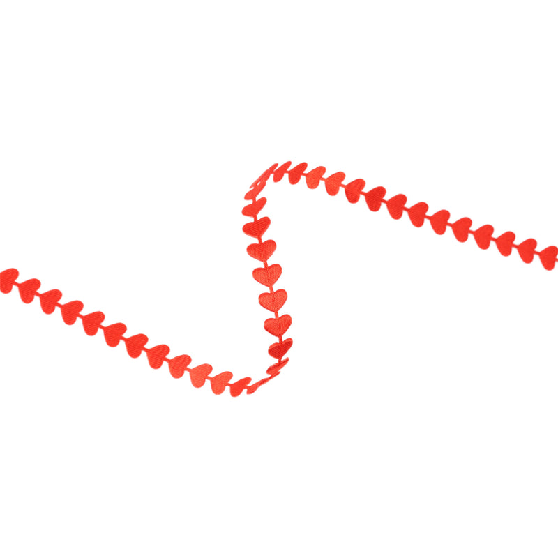 1/4" Ultra Sonic Trim | Running Hearts Red | 10 Yard Roll