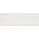 2 1/2" Wired Woven Agate Ribbon | White/Silver | 10 Yard Roll