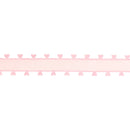 1" Organza Trim | Heart Edging Pink | 10 Yard Roll
