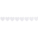 3/4" Ultra Sonic Trim | Side By Side Hearts White | 10 Yard Roll