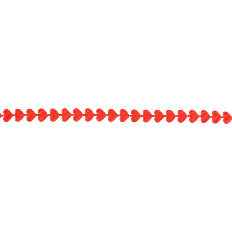 1/4" Ultra Sonic Trim | Running Hearts Red | 10 Yard Roll