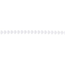 1/4" Ultra Sonic Trim | Running Hearts White | 10 Yard Roll