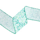 2 1/2" Wired Ribbon | All Over Leaf | 10 Yard Roll