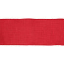2 1/2 Wired Ribbon | Bright Red Linen | 10 Yard Roll