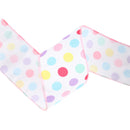 2 1/2" Wired Ribbon | White w/ Pastel Dots | 10 Yard Roll