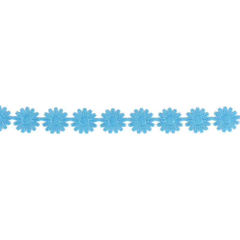 3/4" Ultra Sonic Trim | Daisy Flower Blue | 10 Yard Roll