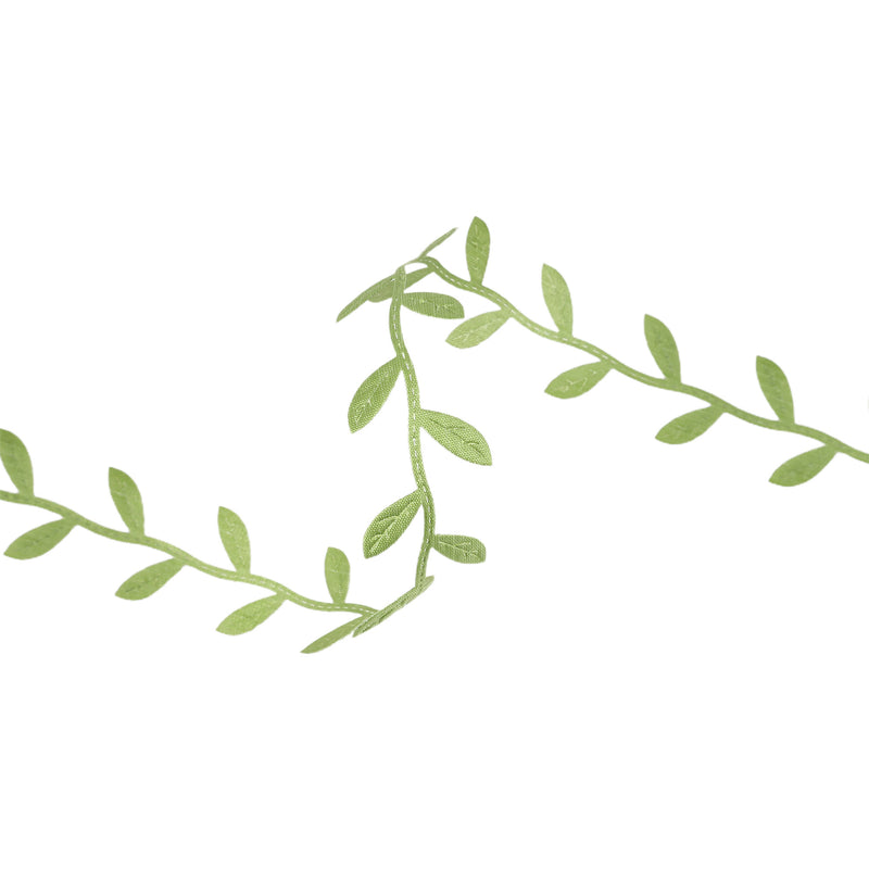 1" Ultra Sonic Trim | Vine w/ Leaves Green | 10 Yard Roll
