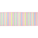 2 1/2" Wired Ribbon | Pastel Horizontal Stripe | 10 Yard Roll