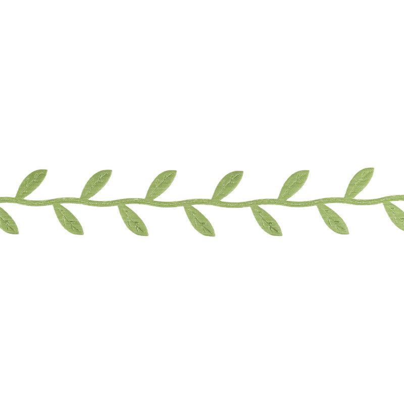 1" Ultra Sonic Trim | Vine w/ Leaves Green | 10 Yard Roll