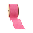 2 1/2 Wired Ribbon | Bright Pink Linen | 10 Yard Roll