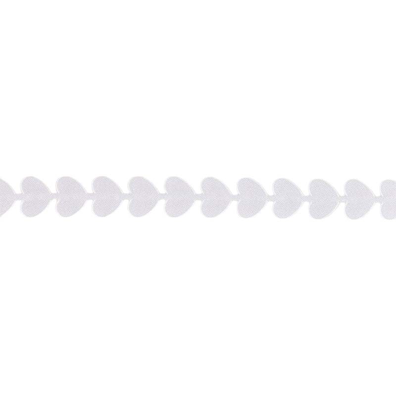 3/4" Ultra Sonic Trim | Running Hearts White | 10 Yard Roll