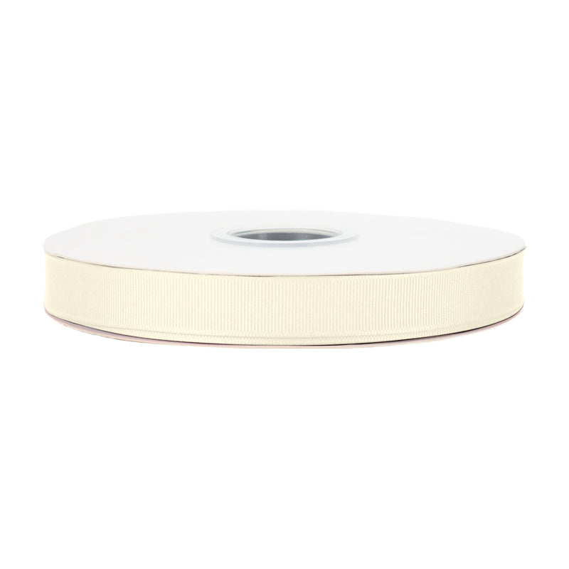 7/8" Textured Grosgrain Ribbon | Antique White (028) | 100 Yard Roll