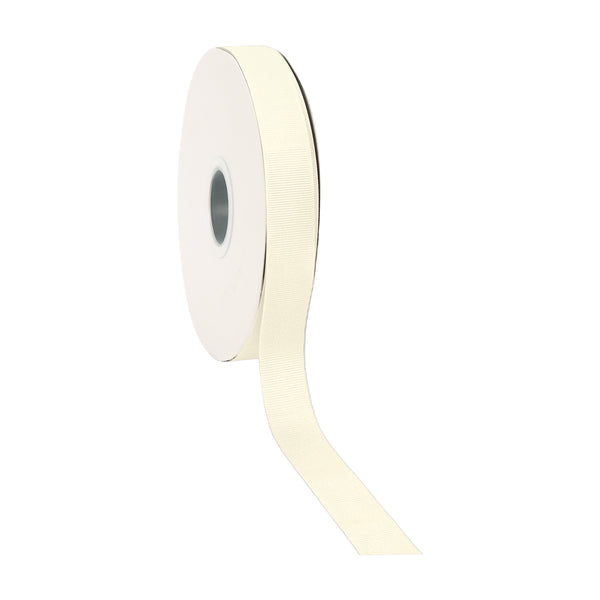 7/8" Textured Grosgrain Ribbon | Antique White (028) | 100 Yard Roll