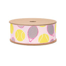 1 1/2" Printed Grosgrain Ribbon | Tennis Balls and Rackets | 25 Yard Roll