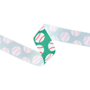 1" Printed Grosgrain Ribbon | Baseballs on Green | 25 Yard Roll