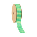 1" Printed Grosgrain Ribbon | Soccer Fields on Green Stripe | 25 Yard Roll