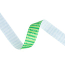 1" Printed Grosgrain Ribbon | Soccer Fields on Green Stripe | 25 Yard Roll