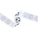 1" Printed Grosgrain Ribbon | Soccer Balls on White | 25 Yard Roll