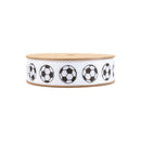 1" Printed Grosgrain Ribbon | Soccer Balls on White | 25 Yard Roll
