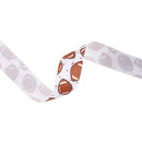 7/8" Printed Grosgrain Ribbon | Footballs on White | 25 Yard Roll