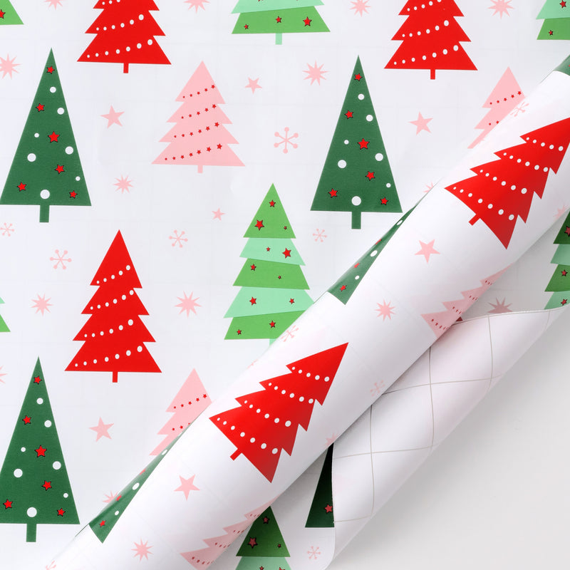 30" x 10' Wrapping Paper Bundle (4-pack) | Gnome Pink