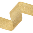 1 1/2" Metallic Tafetta Ribbon | Lt Gold (Gl) | 25 Yard Roll