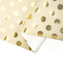24" x 417' Wrapping Paper Half Ream | Metallic Gold Polka Dot