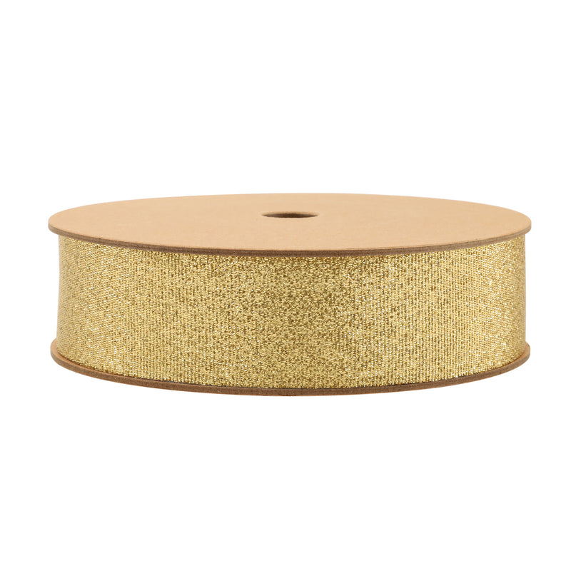 7/8" Metallic Tafetta Ribbon | Lt Gold (Gl) | 25 Yard Roll