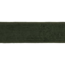 2 1/2" Wired Corduroy Ribbon | Green with Burlap Back | 5 Yard Roll