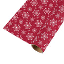 24" x 417' Holiday Reversible Wrapping Paper Half Ream | Assorted Snowflake on Red/Multi Candy Cane