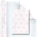 24" x 417’ Reversible Wrapping Paper Half Ream | Baby Quilted Diamond and Ric-Rac