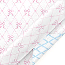 24" x 417’ Reversible Wrapping Paper Half Ream | Baby Quilted Diamond and Ric-Rac