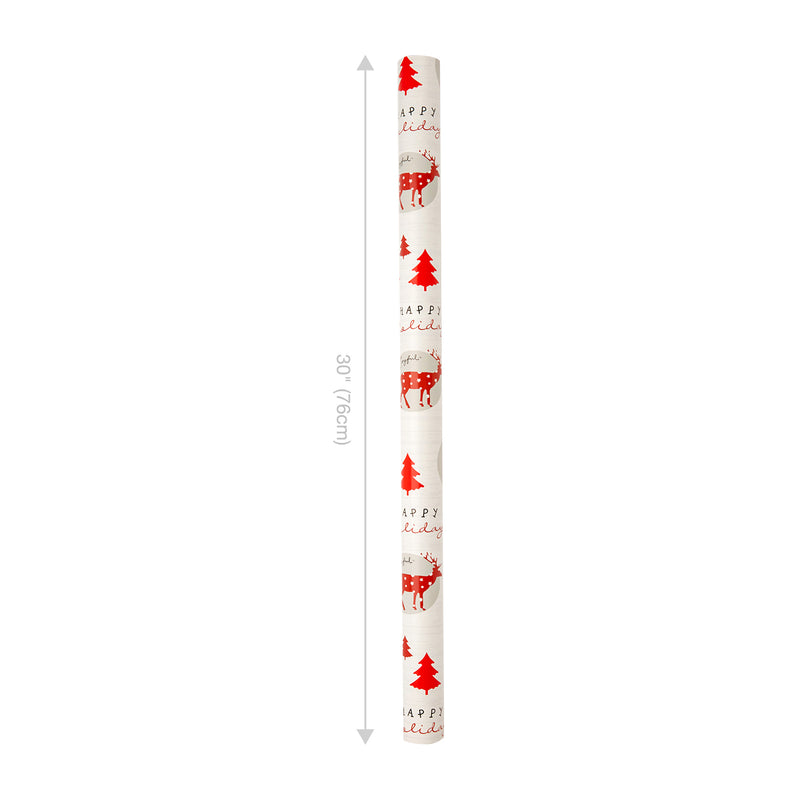 30" x 10' Holiday Wrapping Paper | Old Fashioned Stag