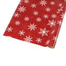 30" x 10' Holiday Wrapping Paper | Red Snowflakes