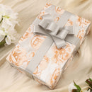 30" x 10' Wrapping Paper | Metallic Pearl Finish Floral