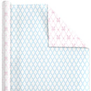 30" x 10’ Reversible Wrapping Paper | Baby Quilted Diamond and Ric-Rac