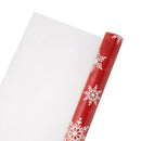 30" x 10' Holiday Wrapping Paper | Red Snowflakes