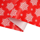30" x 10' Holiday Wrapping Paper | Red Snowflake