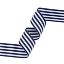 1 1/2" Striped Ribbon | Navy (370) | 50 Yard Roll